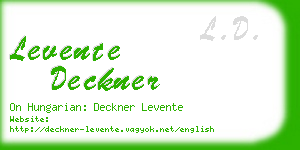 levente deckner business card